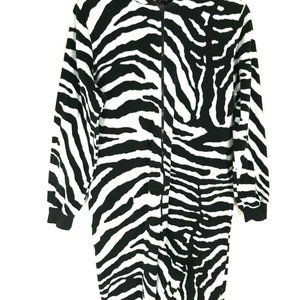 Nick & Norma Onsie Fleece Zebra Pajama Hoodie